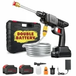 car washer cleaning gun with two batteries